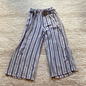 STRIPED FLOWY PANTS